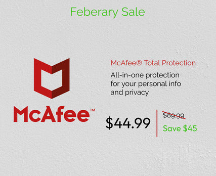 McAfee Virus Protection - 1 Year subscription - INSTALLATION INCLUDED