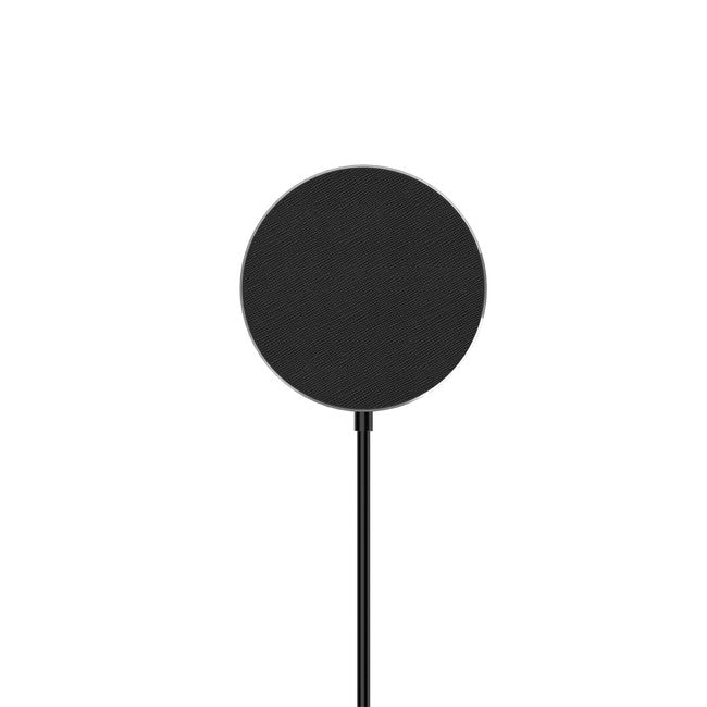 Magnetic Wireless Charger with 6ft Cable 15W Saffiano Black