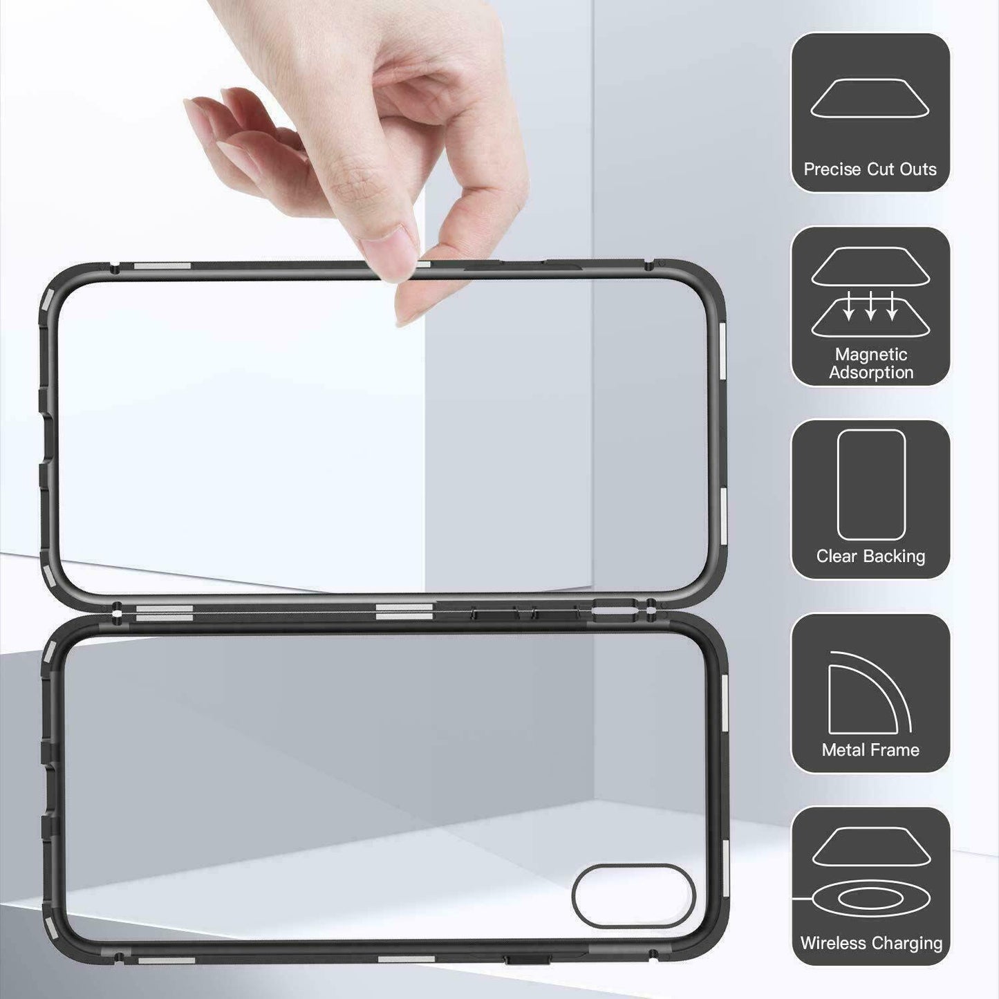 Transparent Magnetic Case For iPhone - PCMaster Pro 