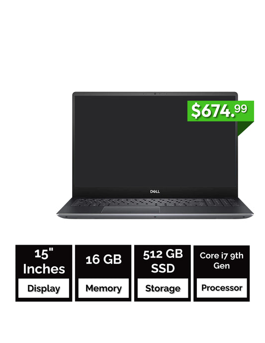 Dell Vostro 7590 - 15 inch - Core i7 9th gen - 16GB RAM - 512GB SSD