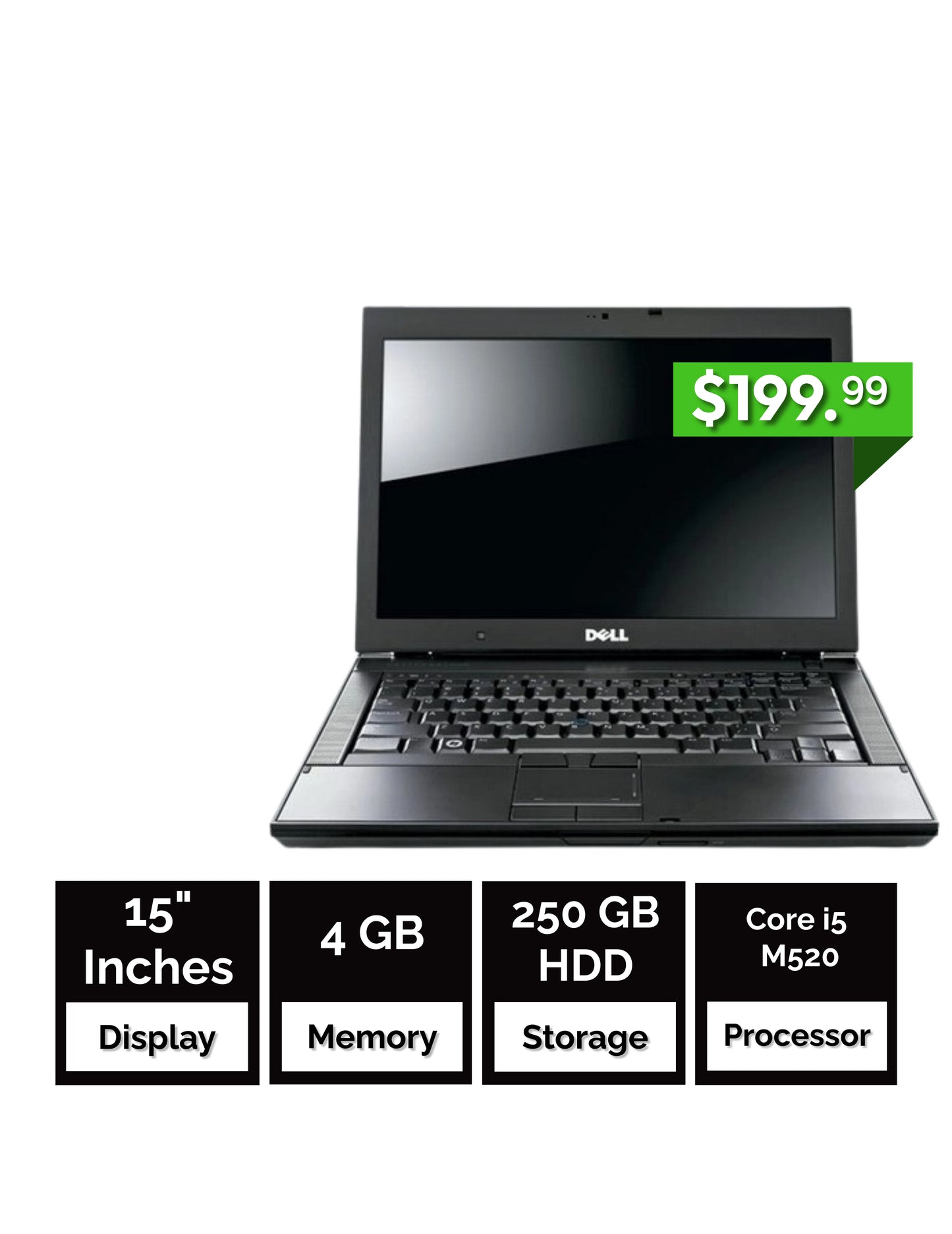 Dell Latitude E6510 - 15 inch - Core i5 - 4GB RAM - 250GB HDD