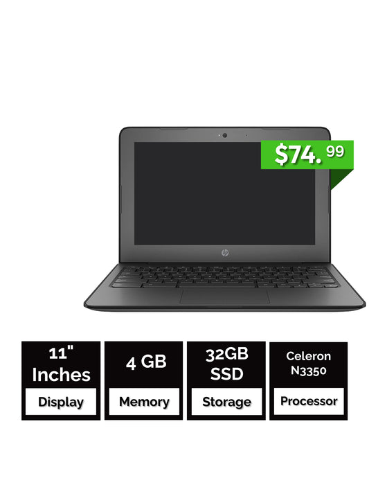 HP ChromeBook 11 (G6) EE - Celeron N3350 - 32GB SSD - 4096 MB