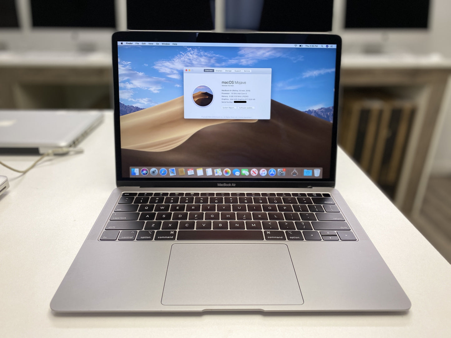 MacBook Air "Core i5" 1.6 13" (True Tone, 2019)	1.6 GHz Core i5 (I5-8210Y)
